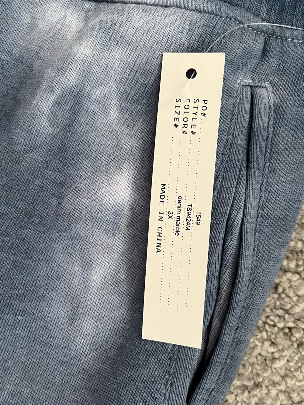 NWT Theo & Spence 2 Pair Tie-Dye Jogger Pants Bundle- Blue & Burgundy Size 3X - Picture 3 of 12